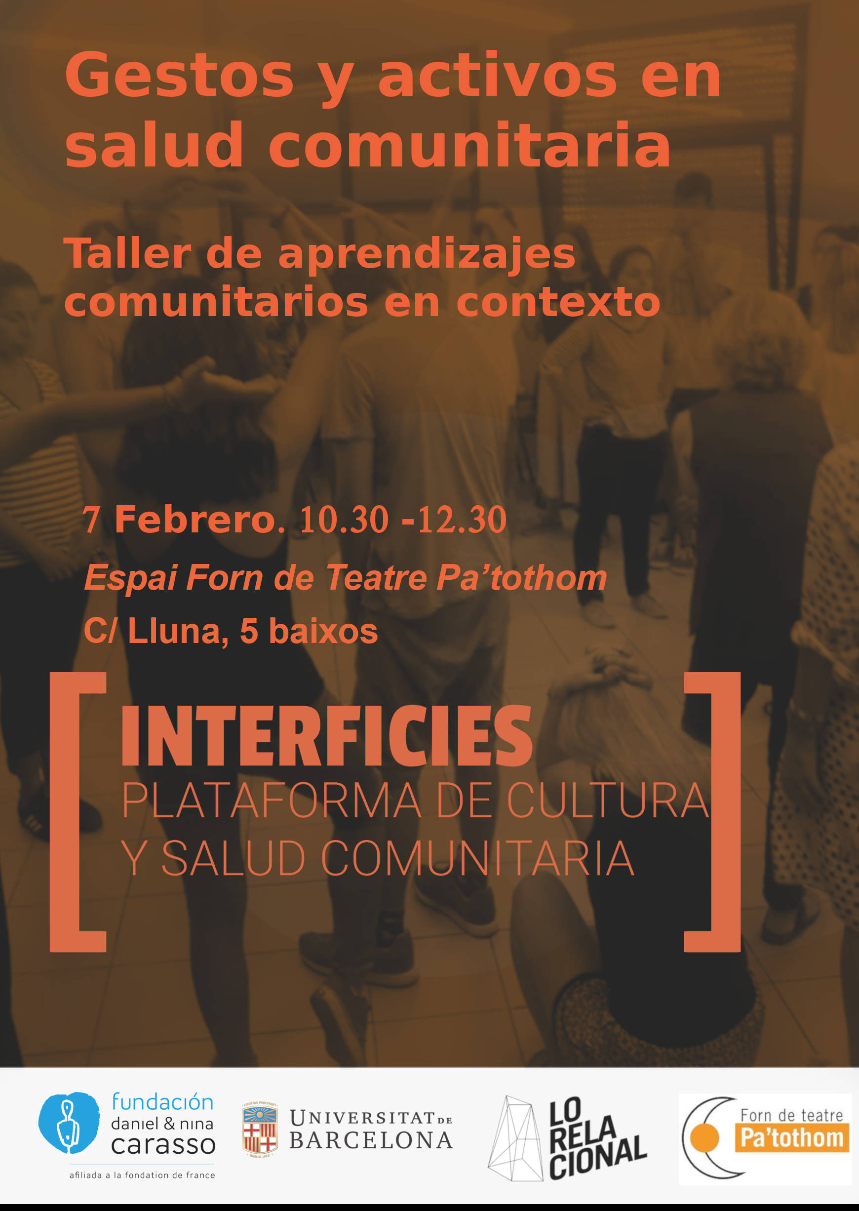 Gestos y activos en salud comunitaria. Taller aprendizajes comunitarios en contexto, 7 feb.